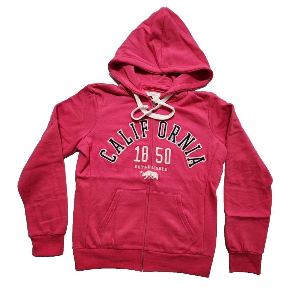 Reflex Womens Fleece Hooded‎ Sweatshirt Fitted Pink Size L